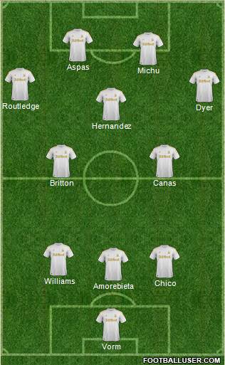 Swansea City Formation 2013