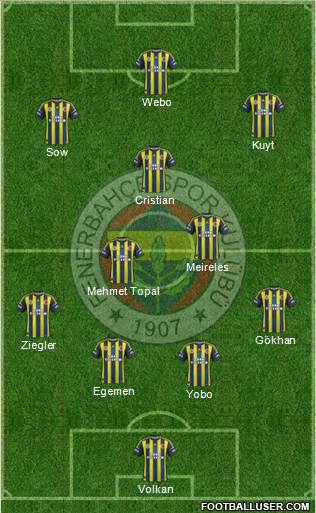 Fenerbahçe SK Formation 2013