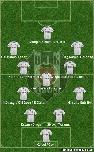 Besiktas JK Formation 2013