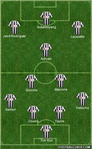 Newcastle United Formation 2013