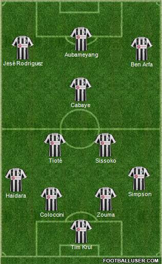 Newcastle United Formation 2013