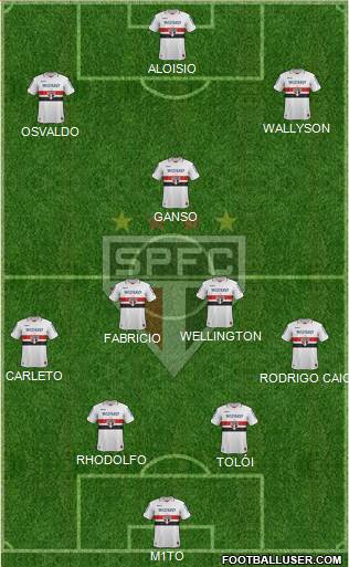 São Paulo FC Formation 2013