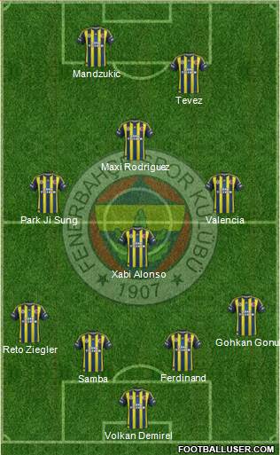 Fenerbahçe SK Formation 2013