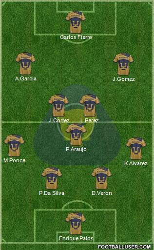 Club de Fútbol Universidad Formation 2013