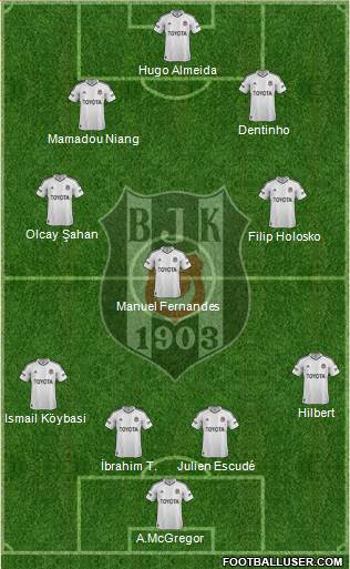 Besiktas JK Formation 2013