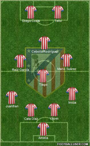 C. Atlético Madrid S.A.D. Formation 2013