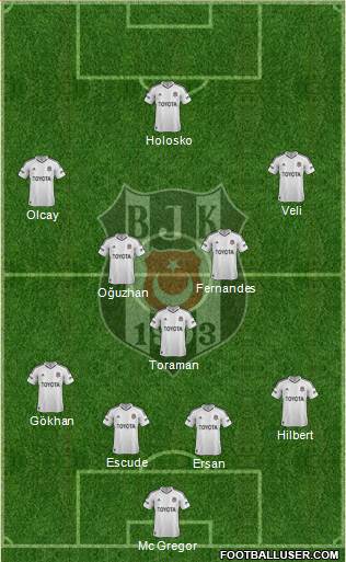 Besiktas JK Formation 2013