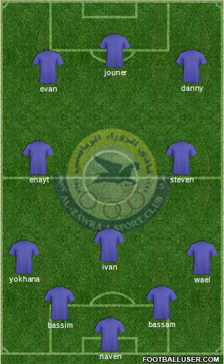 Al-Zawra'a Sports Club Formation 2013