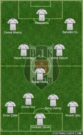 Besiktas JK Formation 2013