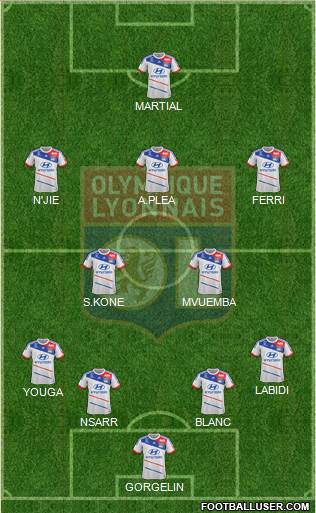 Olympique Lyonnais Formation 2013