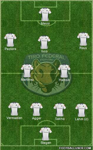 Tiro Federal de Rosario 3-4-3 football formation