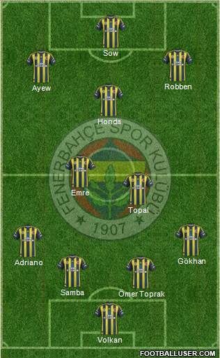 Fenerbahçe SK Formation 2013