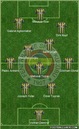 Fenerbahçe SK Formation 2013