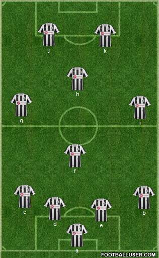 Newcastle United Formation 2013