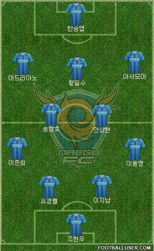 Daegu FC Formation 2013