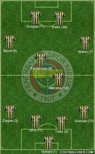 Fenerbahçe SK Formation 2013