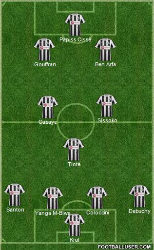 Newcastle United Formation 2013