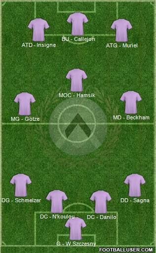 Udinese Formation 2013