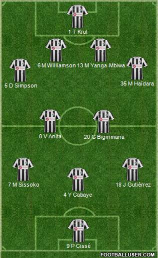 Newcastle United Formation 2013