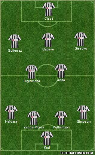 Newcastle United Formation 2013