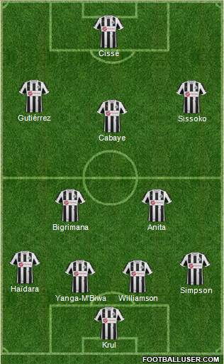 Newcastle United Formation 2013