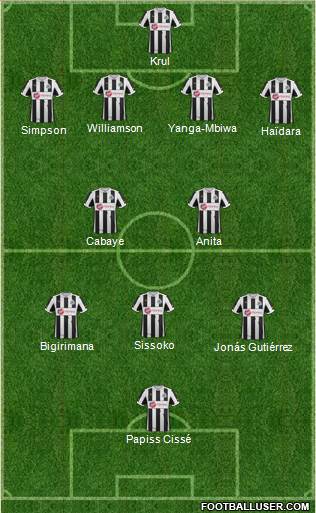 Newcastle United Formation 2013