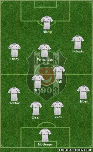 Besiktas JK Formation 2013