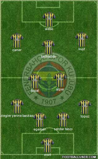 Fenerbahçe SK Formation 2013