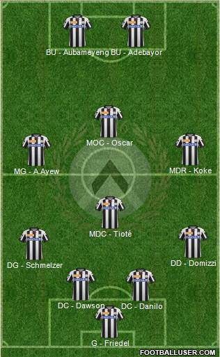 Udinese Formation 2013