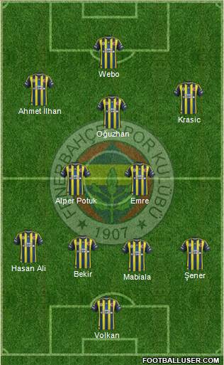 Fenerbahçe SK Formation 2013