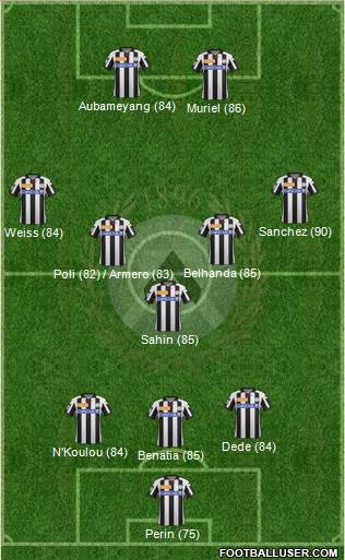 Udinese Formation 2013