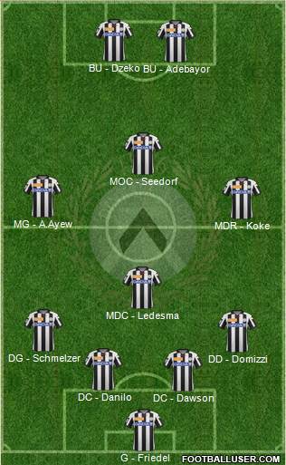 Udinese Formation 2013