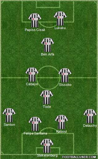 Newcastle United Formation 2013