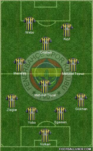 Fenerbahçe SK Formation 2013