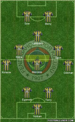 Fenerbahçe SK Formation 2013