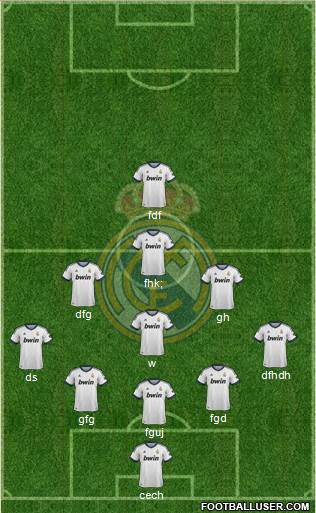 Real Madrid C.F. Formation 2013