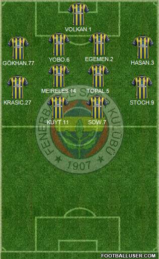 Fenerbahçe SK Formation 2013