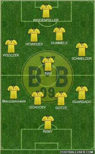 Borussia Dortmund Formation 2013