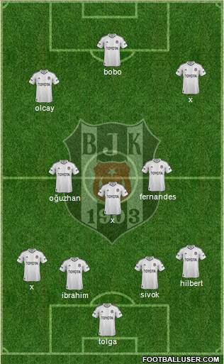 Besiktas JK Formation 2013