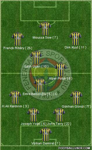 Fenerbahçe SK Formation 2013