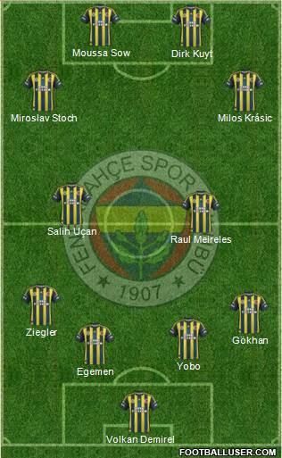 Fenerbahçe SK Formation 2013