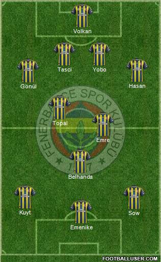 Fenerbahçe SK Formation 2013