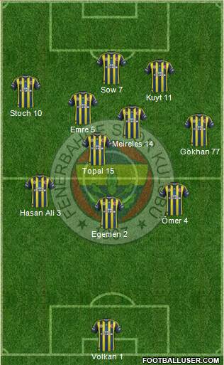 Fenerbahçe SK Formation 2013