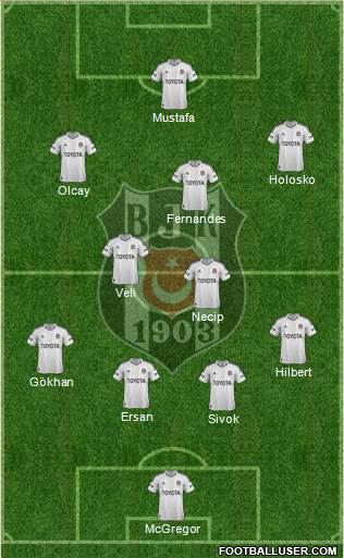 Besiktas JK Formation 2013