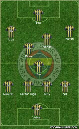 Fenerbahçe SK Formation 2013