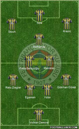 Fenerbahçe SK Formation 2013