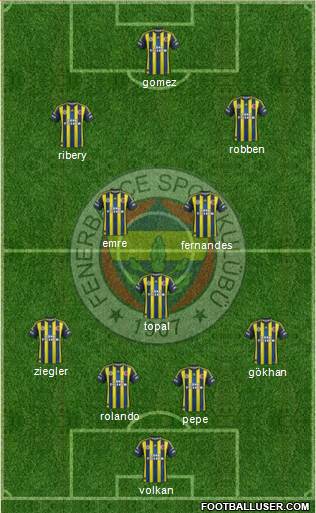 Fenerbahçe SK Formation 2013