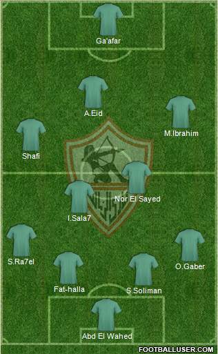 Zamalek Sporting Club Formation 2013