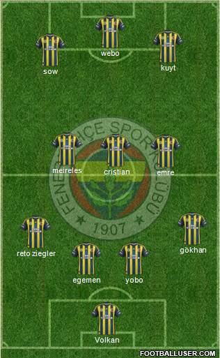 Fenerbahçe SK Formation 2013