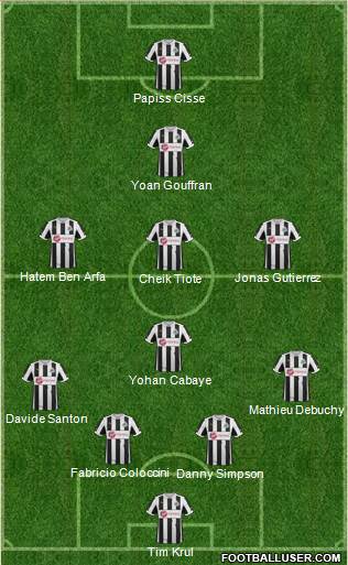 Newcastle United Formation 2013